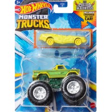 Бъги Hot Wheels Monster Trucks - Midwest madness, с количка -1